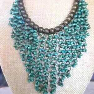 - GreenWooden  necklace